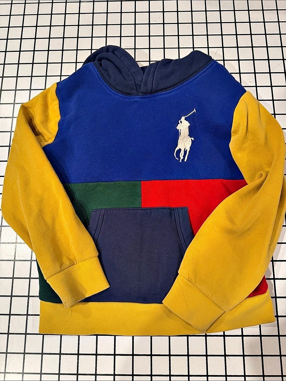 Polo Ralph Lauren Color-Blocked Fleece Hoodie Boys Size 5